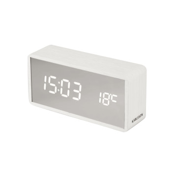 LED budík Karlsson KA5879WH, 15cm